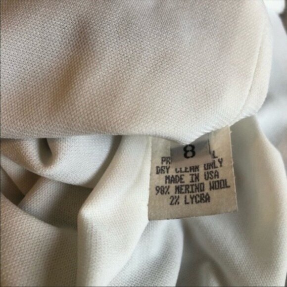 Neil Bieff Black Sequin Blouse Wool 8 Top White Keyhole Vintage Medium - Picture 8 of 8